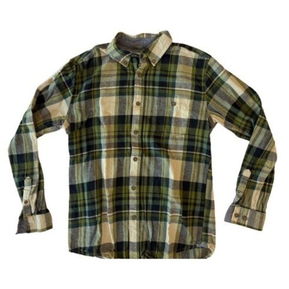 Original Weatherproof Vintage Plaid Flannel Button Down Shirt S Green Workwear